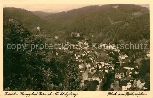 AK / Ansichtskarte Berneck Fichtelgebirge Panorama Blick vom Rothersfelsen Kat. Bad Berneck