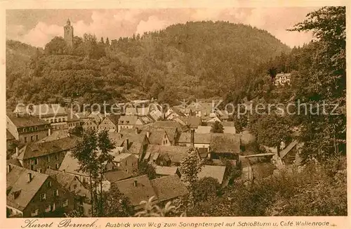 AK / Ansichtskarte Berneck Fichtelgebirge Sonnentempel Schlossturm Cafe Wallenrode Kat. Bad Berneck