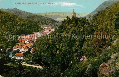 AK / Ansichtskarte Berneck Fichtelgebirge Panorama Blick von Ruine Kat. Bad Berneck