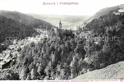 AK / Ansichtskarte Berneck Fichtelgebirge Burg Panorama Kat. Bad Berneck