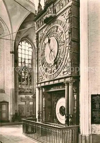AK / Ansichtskarte Rostock Mecklenburg Vorpommern Marienkirche Astronomische Uhr von 1472 Kat. Rostock