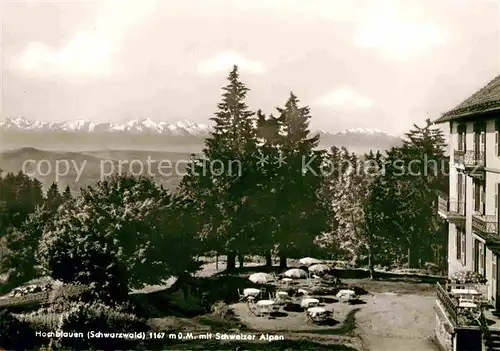 AK / Ansichtskarte Hochblauen Berghotel mit Blick zu den Schweizer Alpen Kat. Badenweiler