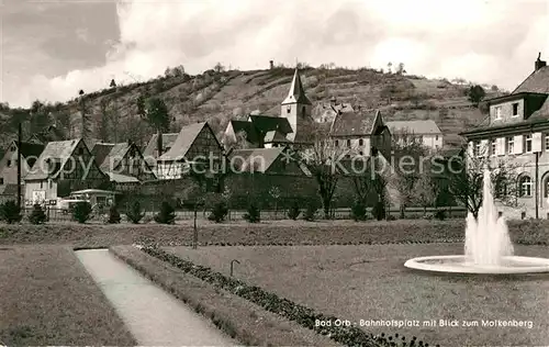 AK / Ansichtskarte Bad Orb Bahnhofsplatz Blick zum Molkennberg Kat. Bad Orb