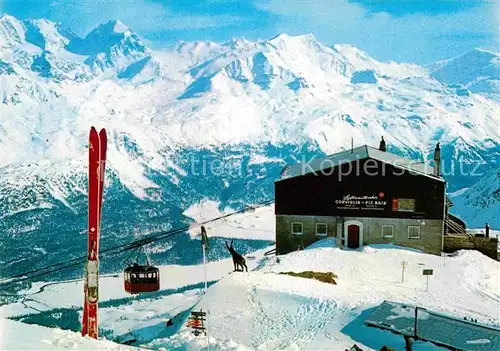 AK / Ansichtskarte St Moritz GR Piz Nair Ski Luftseilbahn Kat. St Moritz