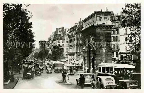 AK / Ansichtskarte Paris Le Boulevard et la Porte Saint Martin Kat. Paris