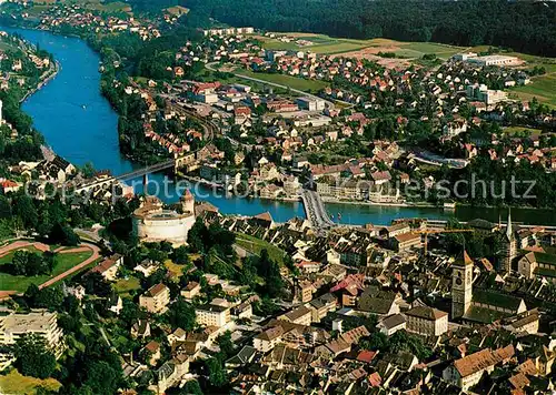 AK / Ansichtskarte Schaffhausen Kanton Munot Rhein Fliegeraufnahme Kat. Schaffhausen