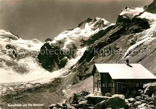 AK / Ansichtskarte Bovalhuette mit Piz Bernina Kat. Morteratsch