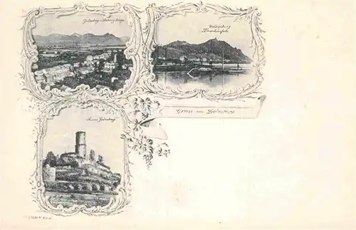 AK / Ansichtskarte Bad Godesberg Ruine Godesburg Drachenfels Wolkenburg  Kat. Bonn