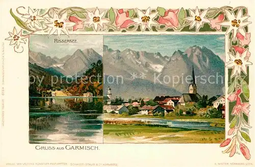 AK / Ansichtskarte Garmisch Partenkirchen Riessersee    Kat. Garmisch Partenkirchen