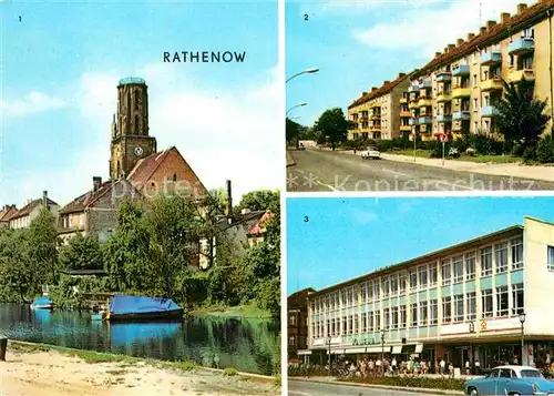 AK / Ansichtskarte Rathenow Havel am Schleusenweg Leninallee Kaufhaus Magnet Kat. Rathenow