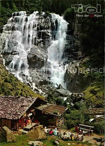 AK / Ansichtskarte Tirol Merano Alm am Wasserfall