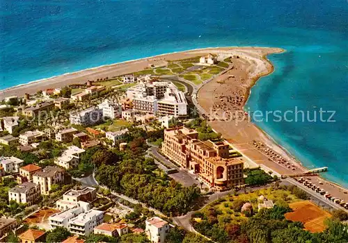 AK / Ansichtskarte Rhodos Rhodes aegaeis Fliegeraufnahme Strandpartie Kat. 