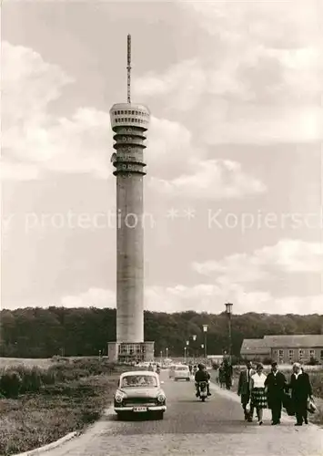 AK / Ansichtskarte Schwerin Mecklenburg Neuerbauter Fernsehturm mit Turmcafe Kat. Schwerin