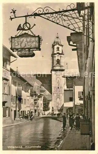 AK / Ansichtskarte Mittenwald Karwendel Tirol Hauptstrasse Kat. Schwaz