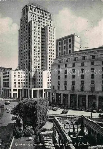 AK / Ansichtskarte Genova Genua Liguria Wolkenkratzer der Turmuhr Haus von Columbus Kat. Genova