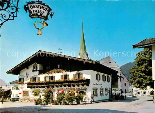 AK / Ansichtskarte Koessen Tirol Gasthof Cafe Post Kat. Koessen