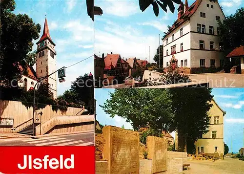 AK / Ansichtskarte Ilsfeld Kirche Rathaus Gedenktafeln Kat. Ilsfeld