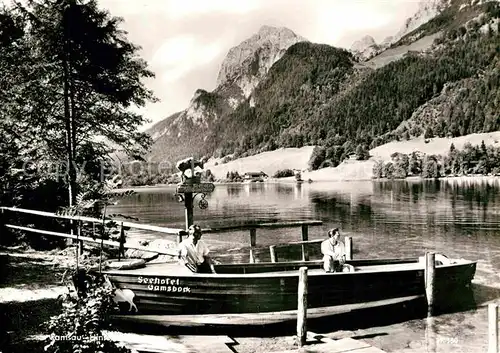 AK / Ansichtskarte Hintersee Berchtesgaden Seehotel Gamsbock  Kat. Berchtesgaden