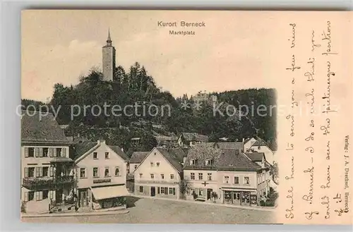 AK / Ansichtskarte Berneck Fichtelgebirge Marktplatz Kat. Bad Berneck