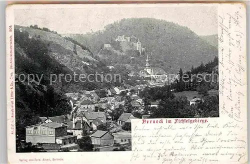 AK / Ansichtskarte Berneck Fichtelgebirge Panorama Kirche Burg Kat. Bad Berneck