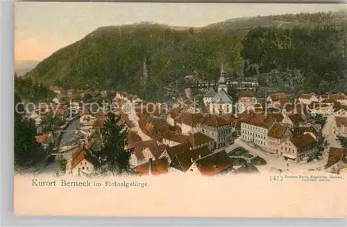 AK / Ansichtskarte Berneck Fichtelgebirge Panorama Kirche Burg Kat. Bad Berneck