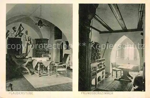 AK / Ansichtskarte Lauenstein Oberfranken Burg Lauenstein Plauderstube Frundsbergzimmer Kat. Ludwigsstadt