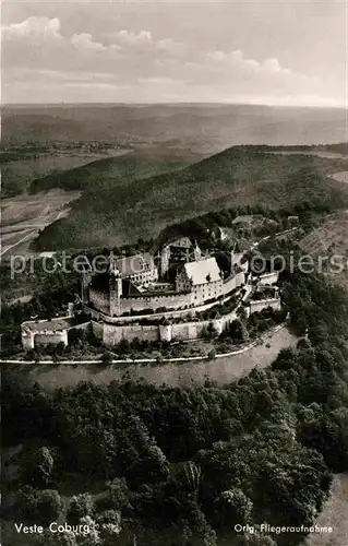 AK / Ansichtskarte Coburg Veste Coburg Fliegeraufnahme Kat. Coburg