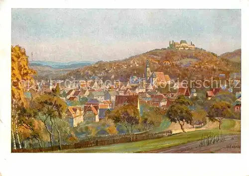 AK / Ansichtskarte Coburg Stadt und Veste Coburg Aquarell Kat. Coburg