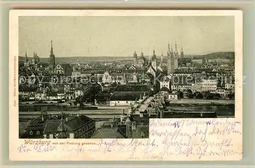 AK / Ansichtskarte Wuerzburg Stadtblick von der Festung Kat. Wuerzburg