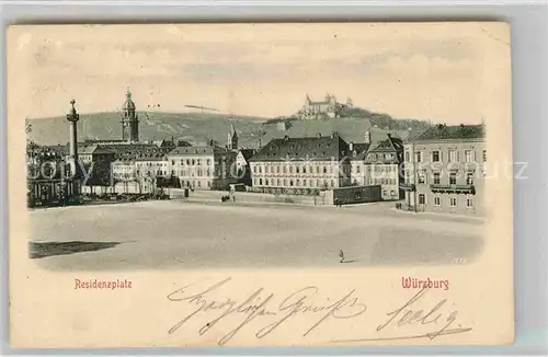 AK / Ansichtskarte Wuerzburg Residenzplatz Kat. Wuerzburg