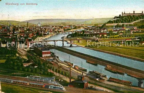 AK / Ansichtskarte Wuerzburg Panorama Steinberg Festung Mainbruecke Kat. Wuerzburg