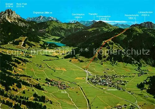 AK / Ansichtskarte Tannheim Tirol Rote Flueh Gimpel Gaichtspitze  Kat. Tannheim