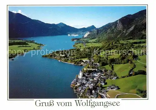 AK / Ansichtskarte St Wolfgang Wolfgangsee Ried St. Gilgen Fliegeraufnahme Kat. St. Wolfgang im Salzkammergut