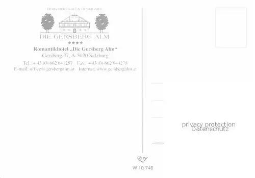 AK / Ansichtskarte Salzburg Oesterreich Romantikhotel Die Gersberg Alm  Kat. Salzburg