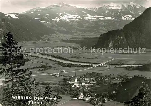 AK / Ansichtskarte Wiesing Tirol Panorama Zillertal Alpen Kat. Wiesing Schwaz