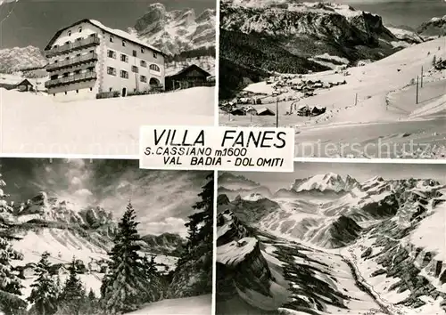 AK / Ansichtskarte San Cassiano Badia Villa Fanes Dolomiten Winterpanorama Dolomiten