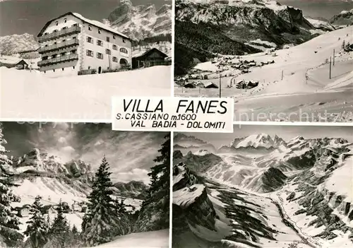 AK / Ansichtskarte San Cassiano Badia Villa Fanes Dolomiten Winterpanorama Dolomiten