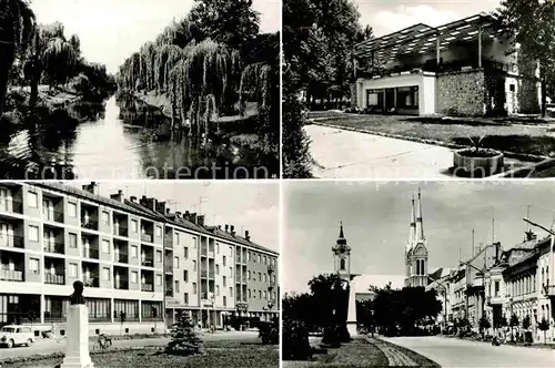 AK / Ansichtskarte Bekescsaba Teilansichten Partie am Fluss Denkmal Kirche Kat. Ungarn