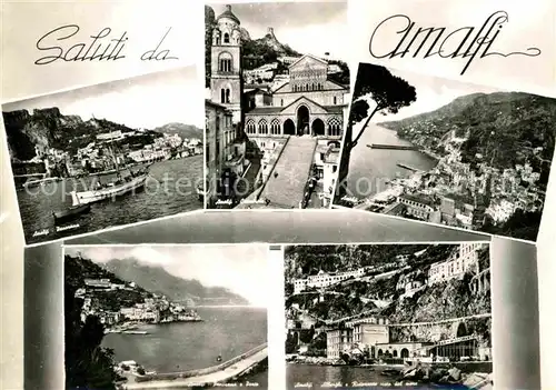 AK / Ansichtskarte Amalfi Kathedrale Hafen Bucht Panorama Kueste Kat. Amalfi