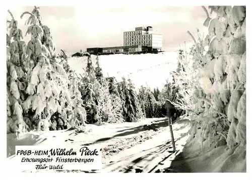 AK / Ansichtskarte Finsterbergen FDGB Heim Wilhelm Pieck Winterpanorama Thueringer Wald Kat. Finsterbergen Thueringer Wald