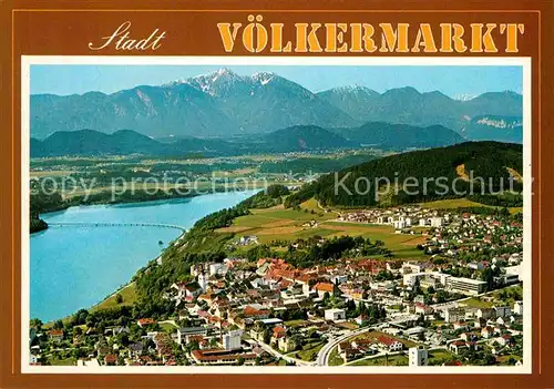 AK / Ansichtskarte Voelkermarkt Fliegeraufnahme Stausee  Kat. Voelkermarkt