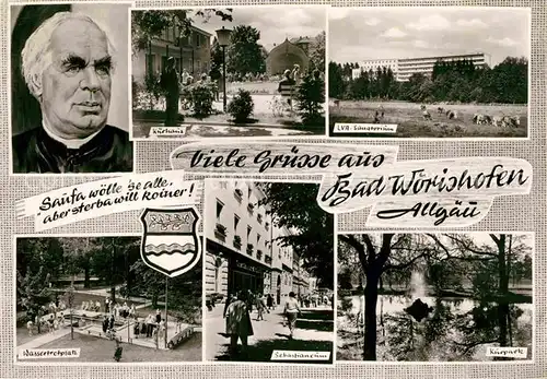 AK / Ansichtskarte Bad Woerishofen Kurheim Wassertretplatz Kurpark Sanatorium  Kat. Bad Woerishofen