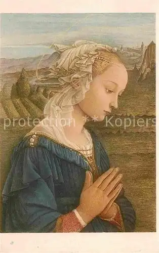 AK / Ansichtskarte Kuenstlerkarte Filippino Lippi La Vergine in Adorazione  Kat. Kuenstlerkarte