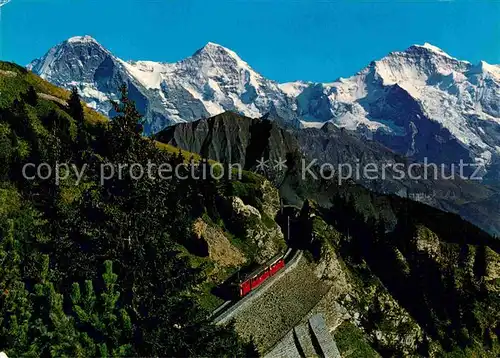 AK / Ansichtskarte Schynige Platte Bahn Eiger Moench Jungfrau Kat. Eisenbahn