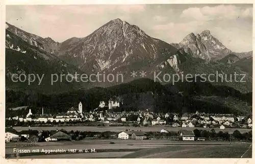 AK / Ansichtskarte Fuessen Allgaeu Panorama mit Aggenstein Kat. Fuessen