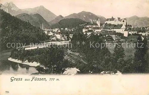 AK / Ansichtskarte Fuessen Allgaeu Hohes Schloss Kloster Sankt Mang  Kat. Fuessen
