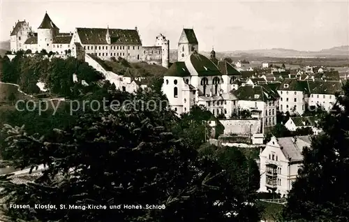 AK / Ansichtskarte Fuessen Allgaeu Hohes Schloss Kloster Sankt Mang  Kat. Fuessen