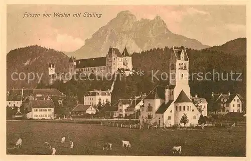 AK / Ansichtskarte Fuessen Allgaeu Hohes Schloss Kirche Kat. Fuessen