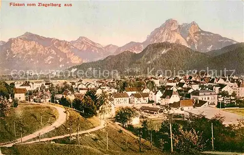 AK / Ansichtskarte Fuessen Allgaeu Blick vom Ziegelberg Kat. Fuessen