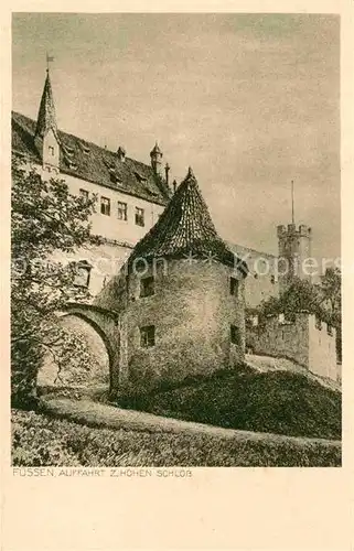 AK / Ansichtskarte Fuessen Allgaeu Auffahrt zum Hohen Schloss Kat. Fuessen